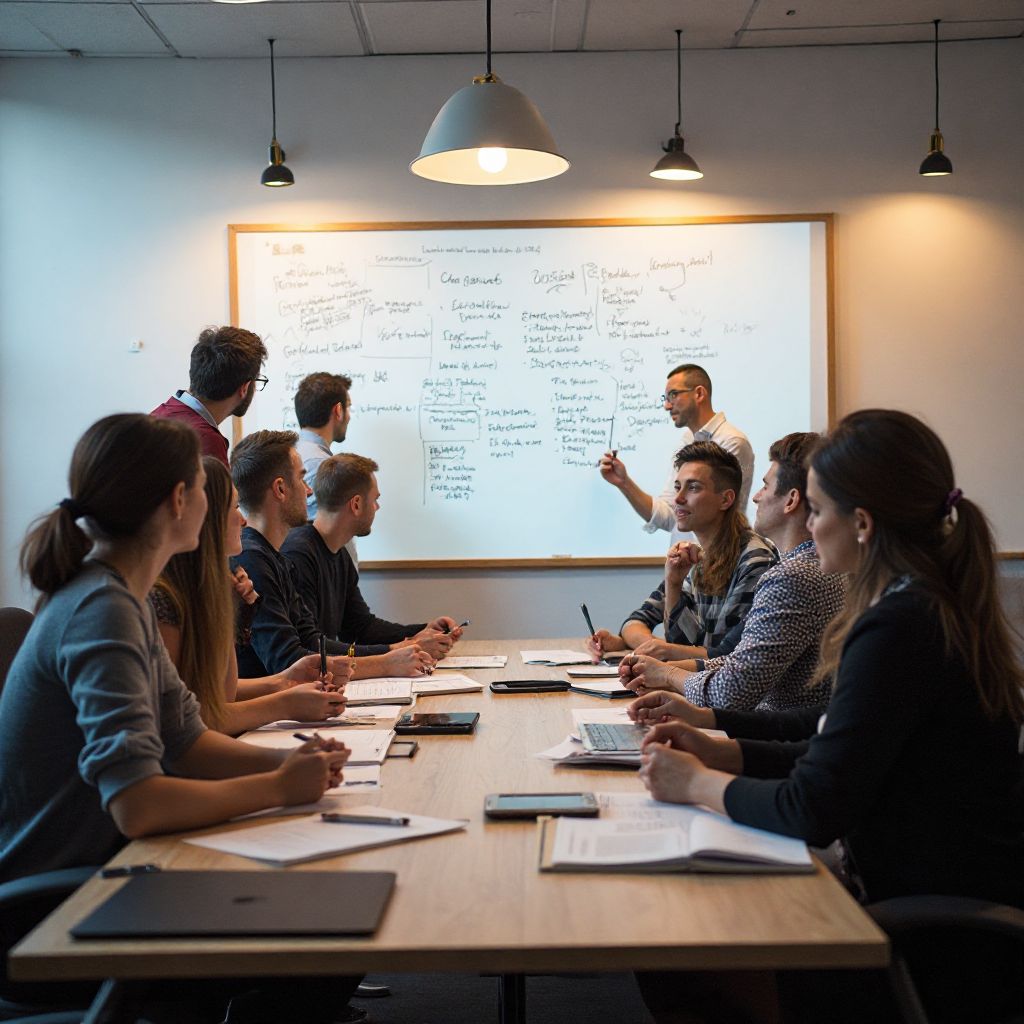 Team brainstorm sessie voor nieuwe kamer ontwerp